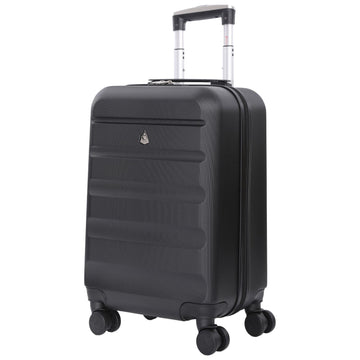 Aerolite black hard shell carry-on suitcase